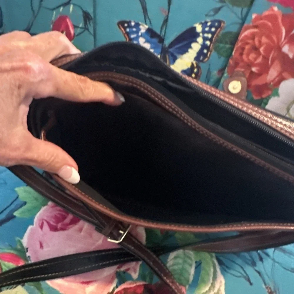 Vintage Full Grain Leather Satchel kMQ Messenger Shoulder Bag